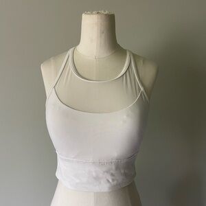 Lululemon high neck longline luxtreme bra white 8